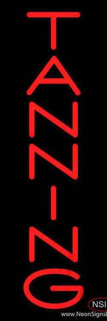 Red Vertical Tanning Handmade Art Neon Sign