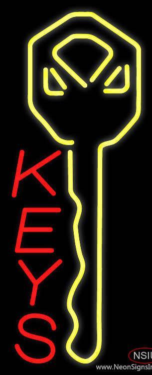 Vertical Keys Handmade Art Neon Sign