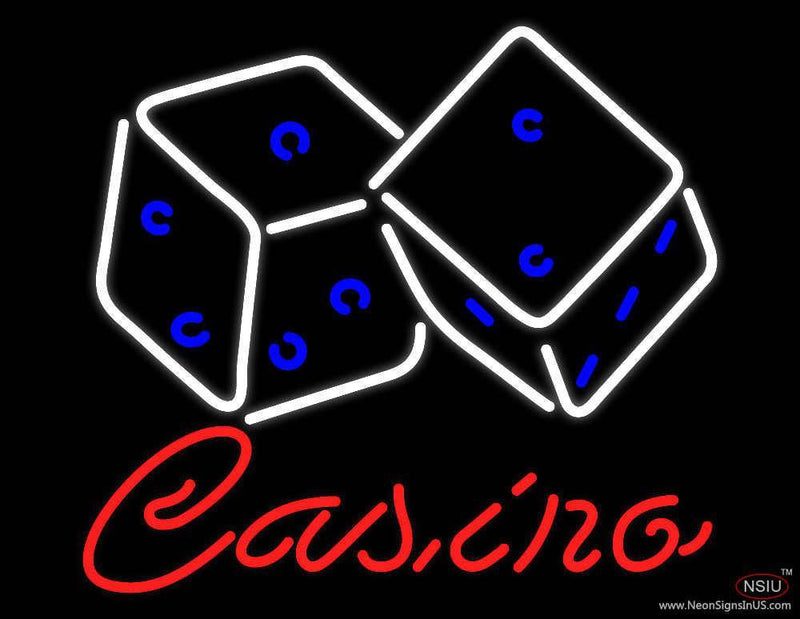Casino Dice Handmade Art Neon Sign