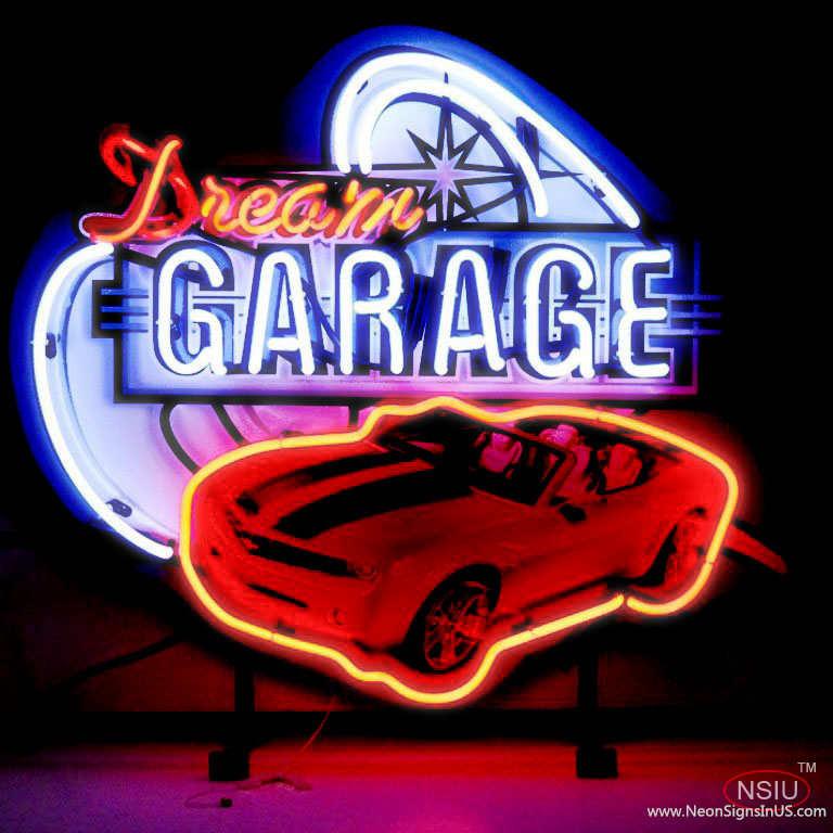 Dream Garage Camaro Real Neon Glass Tube Neon Sign