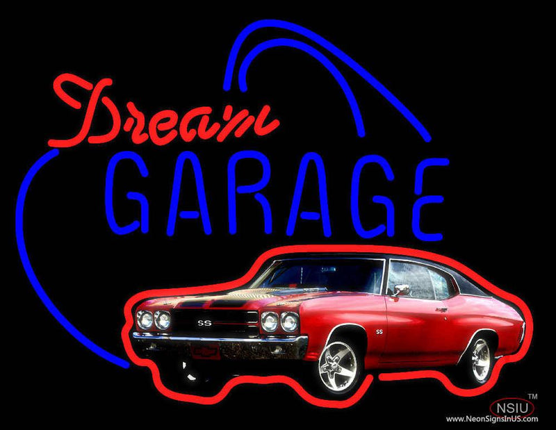 Dream Garage Chevy Chevelle Ss Real Neon Glass Tube Neon Sign