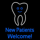 New Patients With Tooth Logo Handmade Art Neon Sign