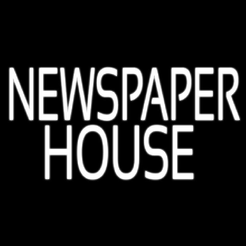 Newspaper House Handmade Art Neon Sign