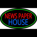 Newspaper House Handmade Art Neon Sign