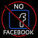 No Facebook Handmade Art Neon Sign