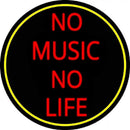 No Life No Music Handmade Art Neon Sign