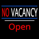 No Vacancy Open White Line Handmade Art Neon Sign