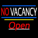 No Vacancy Open Yellow Line Handmade Art Neon Sign