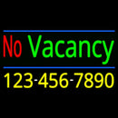 No Vacancy With Phone Number Handmade Art Neon Sign