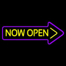 Now Open With Arrow Handmade Art Neon Sign