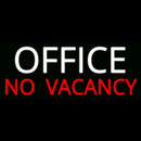Office No Vacancy Handmade Art Neon Sign