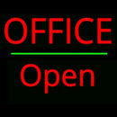 Office Open Green Line Handmade Art Neon Sign