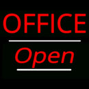 Office Open White Line Handmade Art Neon Sign