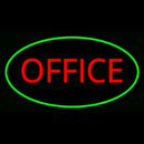 Office Oval Green Handmade Art Neon Sign