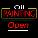 Oil Painting Green Line Open Handmade Art Neon Sign