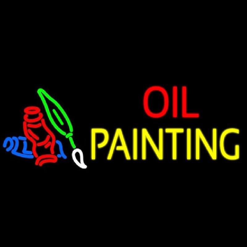 Oil Painting With Logo Handmade Art Neon Sign