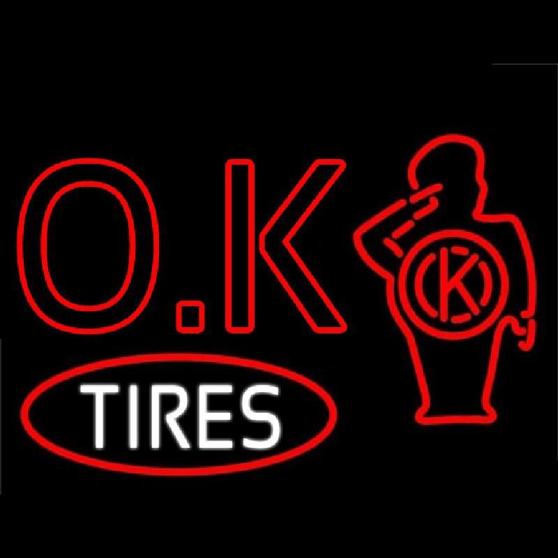 Ok Tires Handmade Art Neon Sign