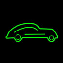 Old Green Car Handmade Art Neon Sign