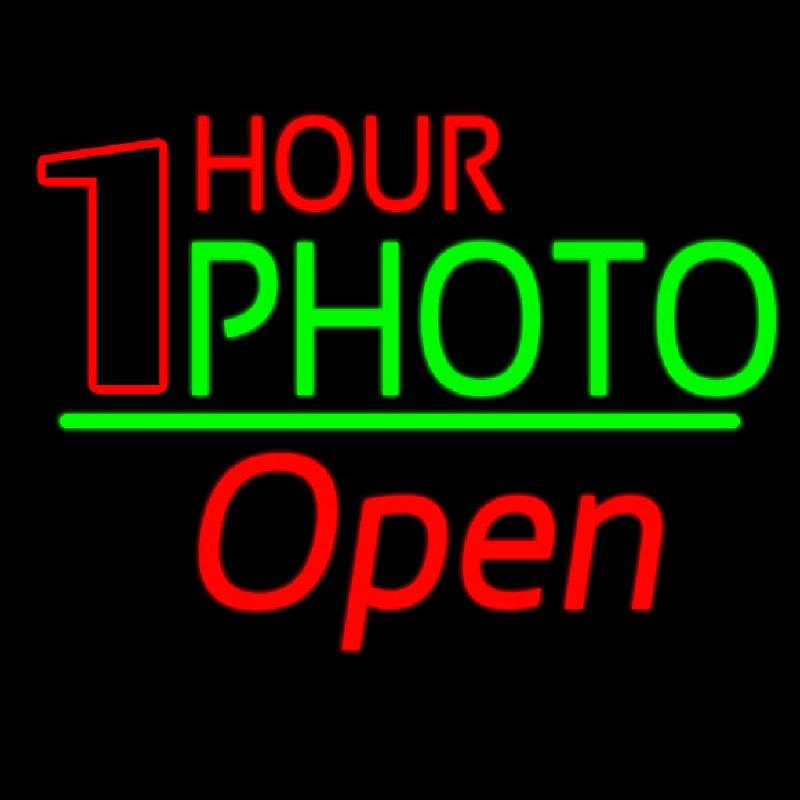One Hour Photo Open 2 Handmade Art Neon Sign