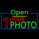 One Hour Photo Open Handmade Art Neon Sign