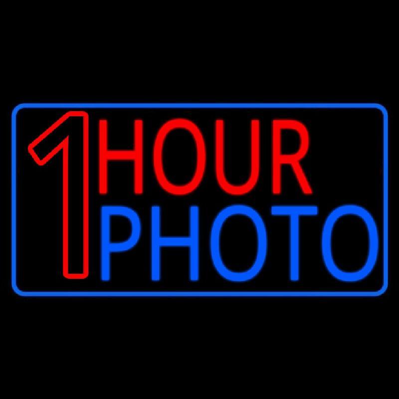 One Hour Photo With Border Handmade Art Neon Sign
