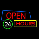 Open 24 Hours Handmade Art Neon Sign