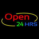Open 24 Hrs Handmade Art Neon Sign