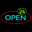 Open 24 Handmade Art Neon Sign