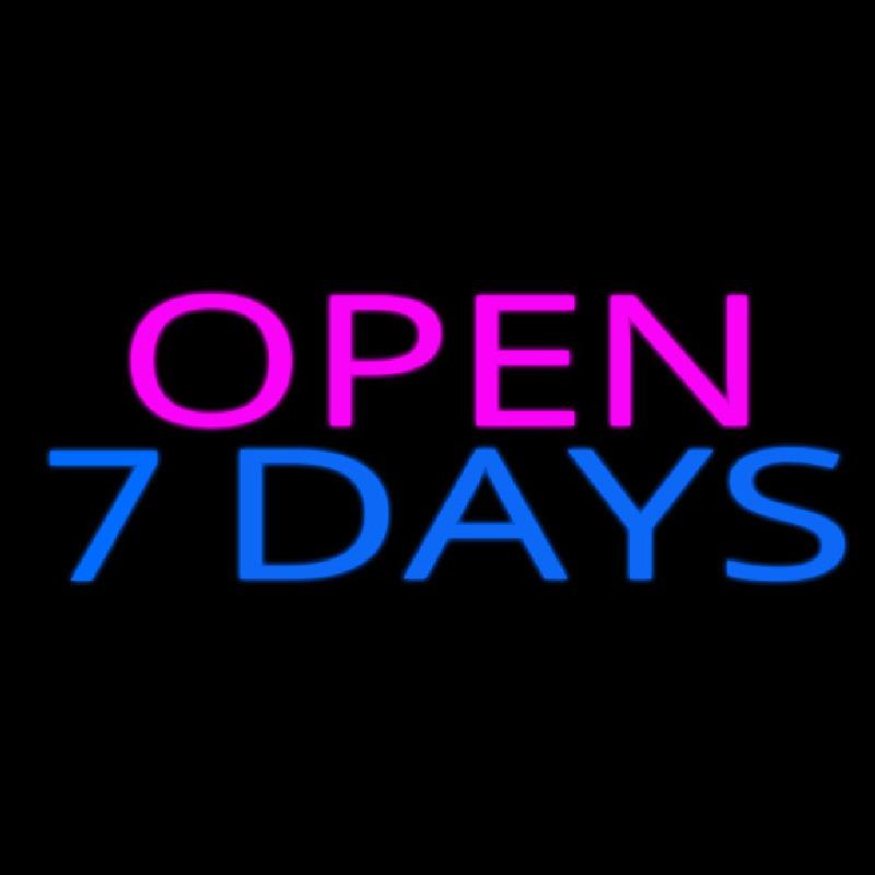 Open 7 Days Handmade Art Neon Sign