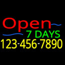 Open 7 Days Handmade Art Neon Sign