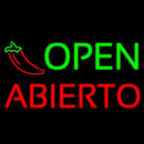 Open Abierto Handmade Art Neon Sign