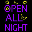 Open All Night Handmade Art Neon Sign