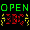 Open Bbq Red Handmade Art Neon Sign