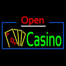 Open Casino With Cards Handmade Art Neon Sign