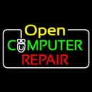 Open Computer Repair Handmade Art Neon Sign