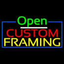 Open Custom Framing Handmade Art Neon Sign