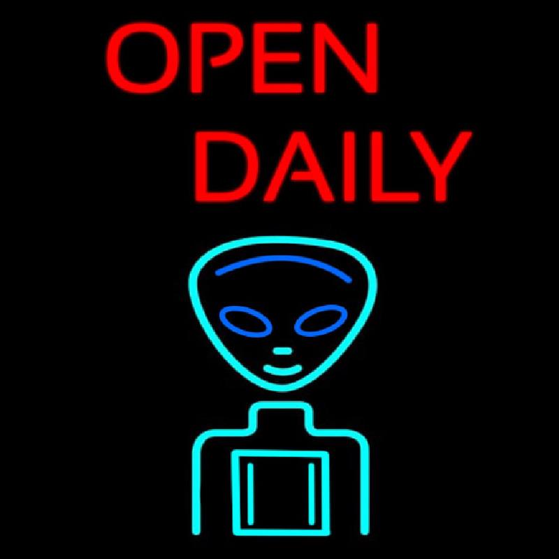 Open Daily Handmade Art Neon Sign