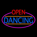 Open Dancing Oval With Pink Border Handmade Art Neon Sign