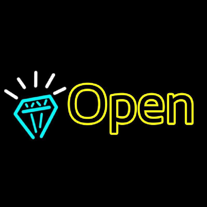 Open Diamond Handmade Art Neon Sign