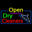 Open Dry Cleaners Logo Handmade Art Neon Sign