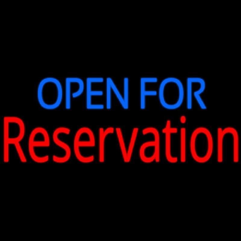 Open For Reservation Handmade Art Neon Sign