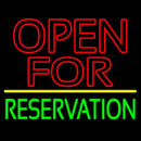 Open For Reservation With Line Handmade Art Neon Sign