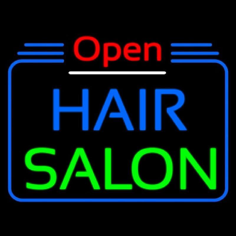 Open Hair Salon Handmade Art Neon Sign