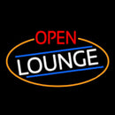Open Lounge Oval With Orange Border Handmade Art Neon Sign
