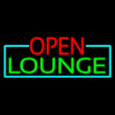 Open Lounge With Turquoise Border Handmade Art Neon Sign
