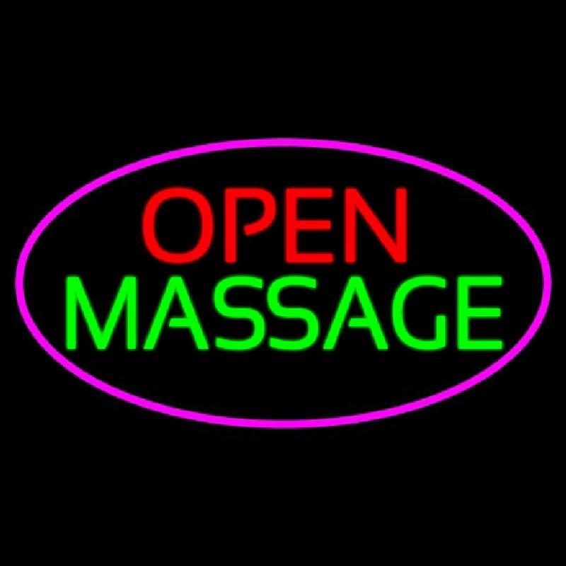 Open Massage Handmade Art Neon Sign