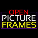Open Picture Frames With Purple Border Handmade Art Neon Sign