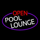 Open Pool Lounge Oval With Purple Border Handmade Art Neon Sign
