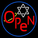 Open Psychic Blue Border Handmade Art Neon Sign