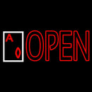 Open Royal Flush Poker Handmade Art Neon Sign